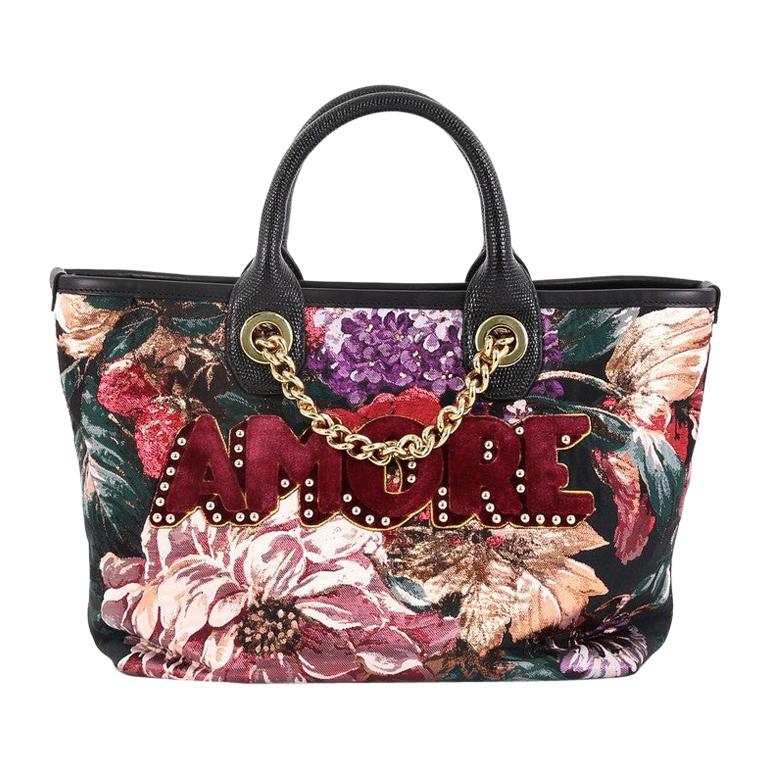 Dolce and Gabbana Amore Shopping Tote Jacquard Medium at 1stDibs