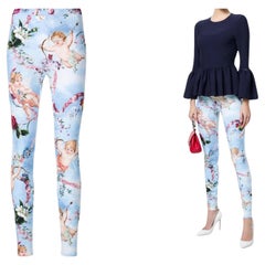 Dolce & Gabbana Angel Cherub Print Leggings NEW Size 44 IT