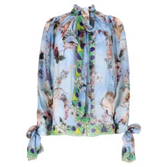 Dolce & Gabbana Angel Print Silk Top