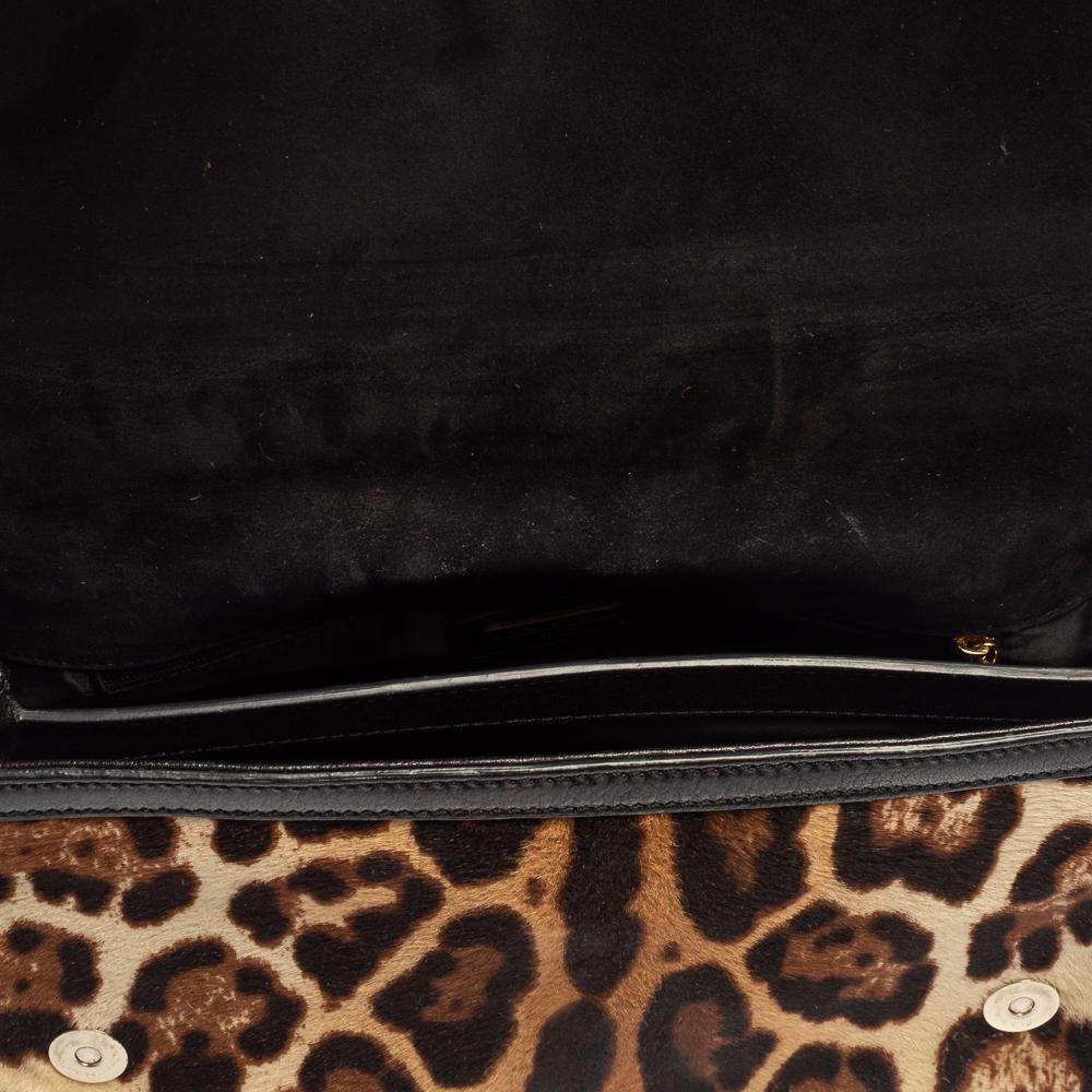 Dolce & Gabbana Animal Print Calf Miss Sicily Top Handle Bag In Fair Condition In Dubai, Al Qouz 2