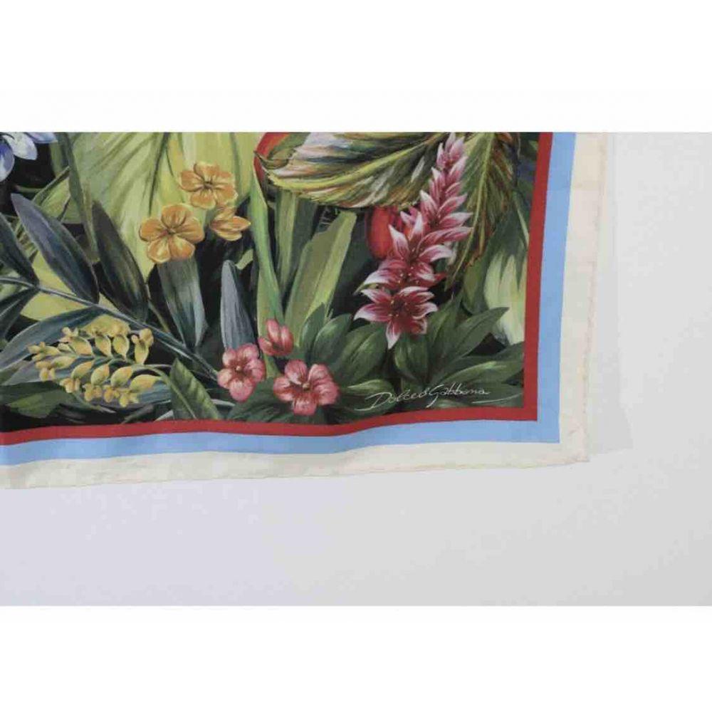 Gray Dolce & Gabbana Animal Print Silk Scarf in Multicolour