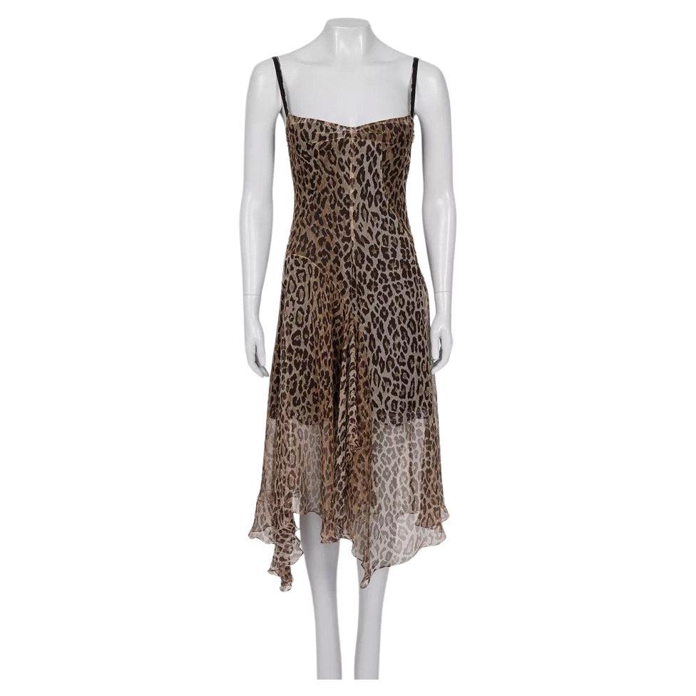 Dolce & Gabbana - Robe en soie à imprimé animalier - IT40/S en vente