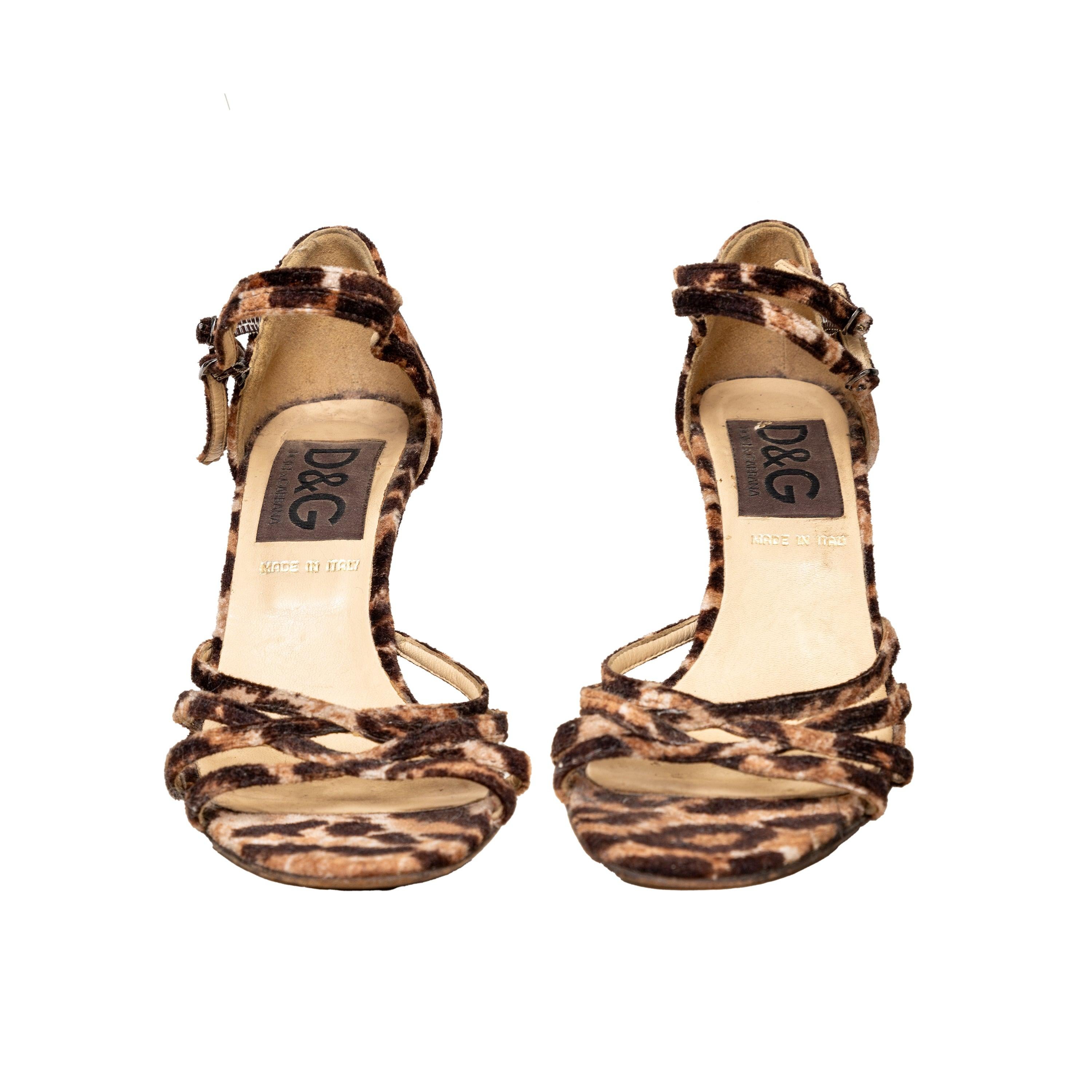 Dolce & Gabbana, tacchi a spillo con stampa animalier - anni '00 In condizioni buone in vendita a Milano, IT