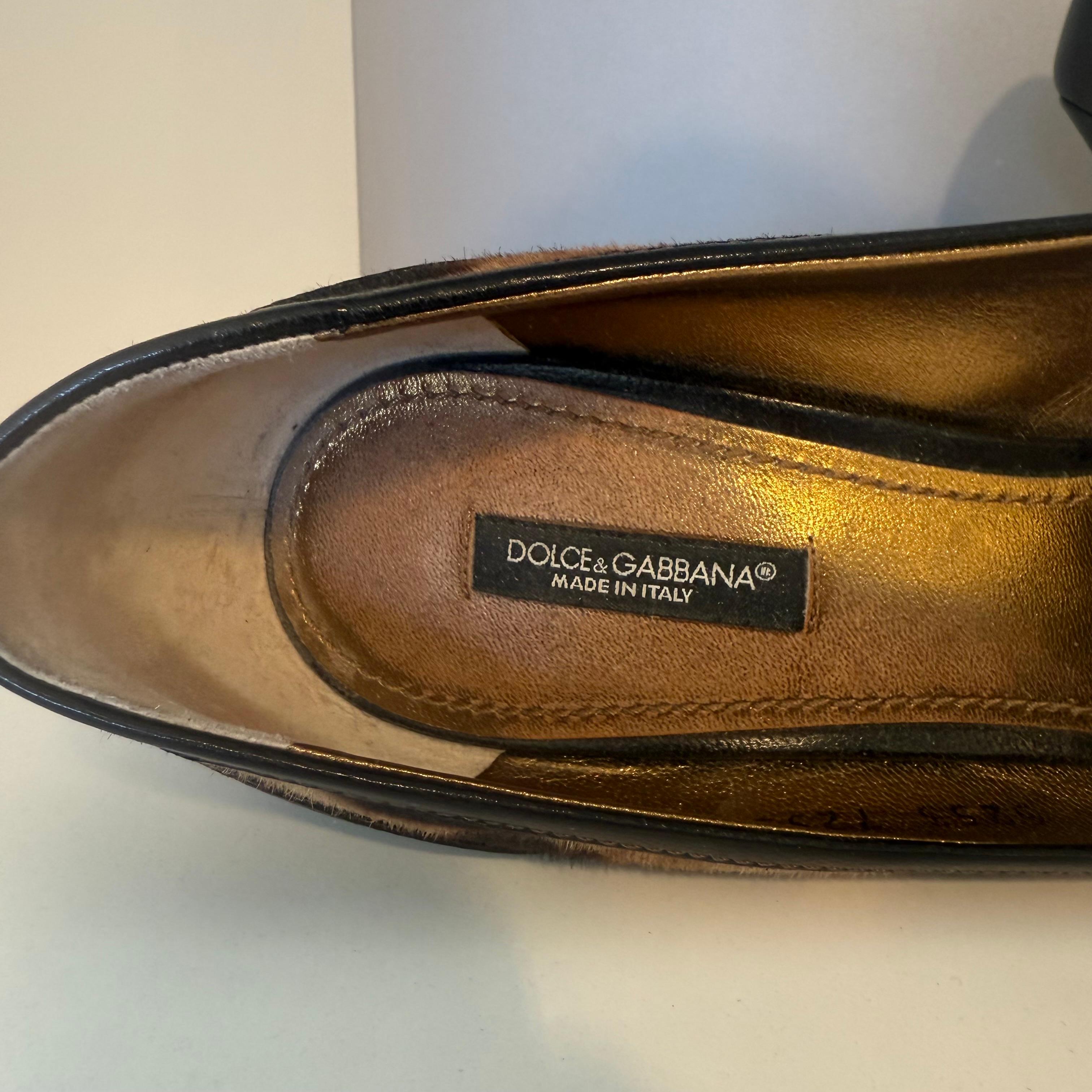 Bombas de becerro Dolce & Gabbana Animalier talla IT 37 1/2 en venta 1
