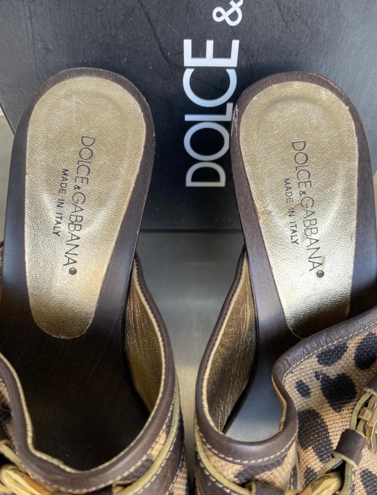 Women's or Men's Dolce & Gabbana animalier high heels Sandals