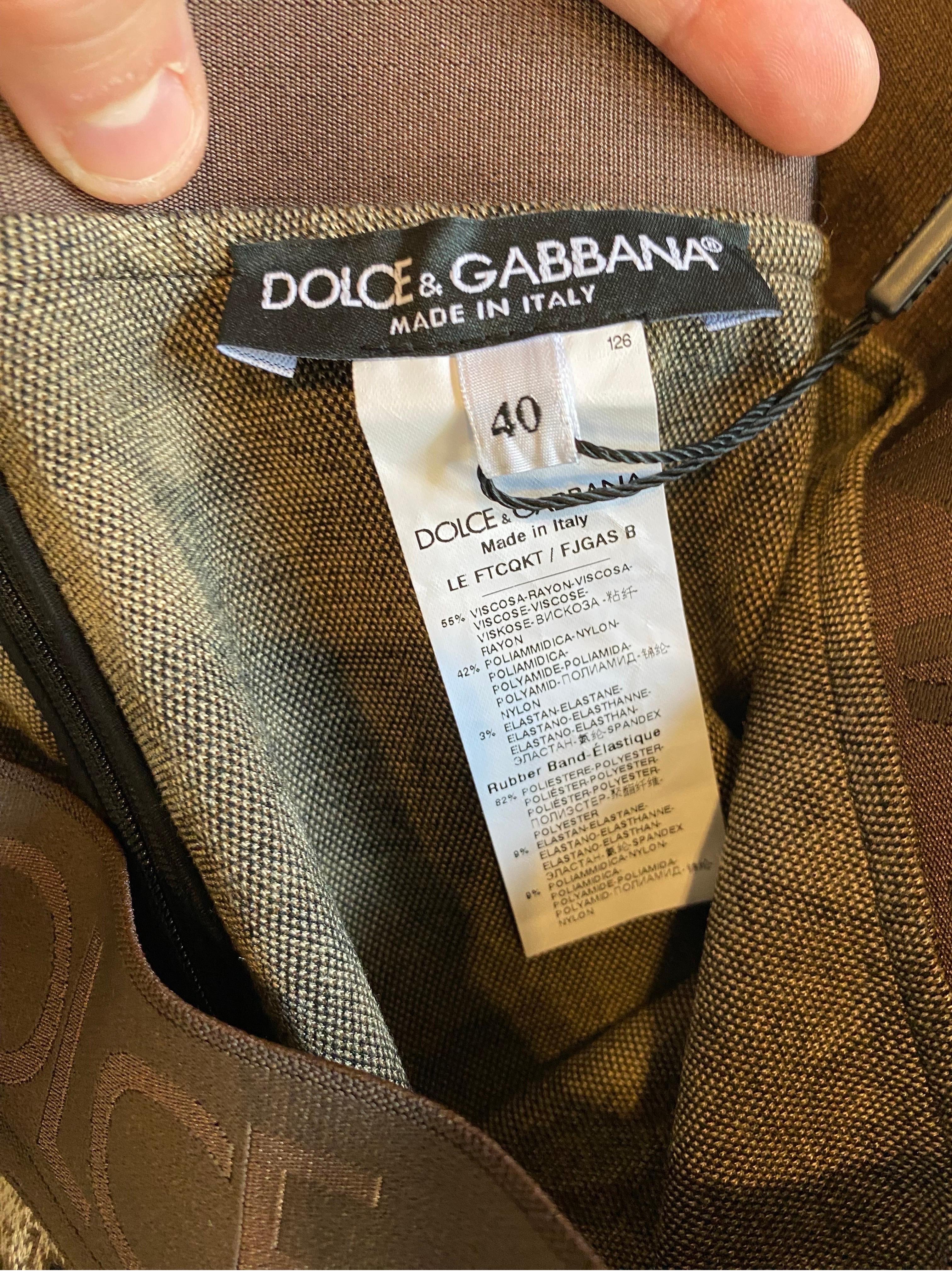 Pantalon legging en jersey animalier Dolce & Gabbana en vente 1