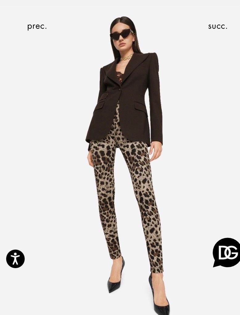 Pantalon legging en jersey animalier Dolce & Gabbana en vente 4