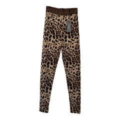 Pantalon legging en jersey animalier Dolce & Gabbana