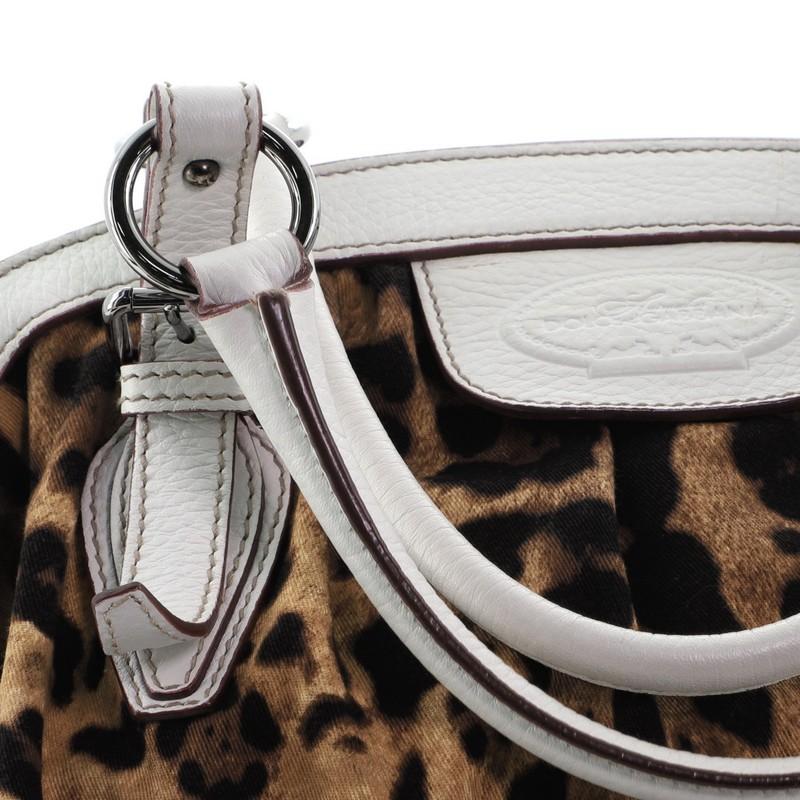 Dolce & Gabbana Animalier Shoulder Bag Leopard Print Canvas and Leather Large 1
