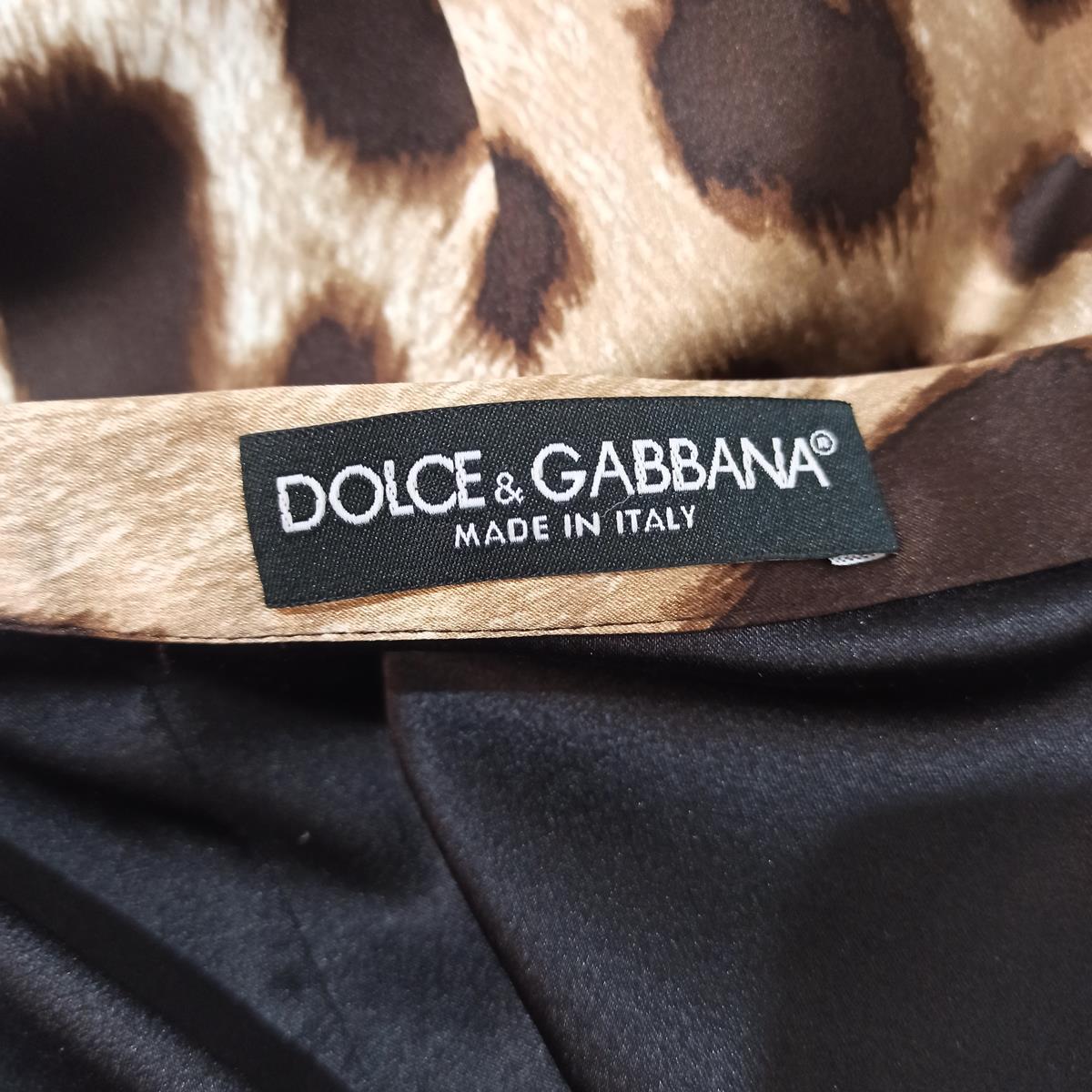 Women's Dolce & Gabbana Animalier Silk Skirt IT 40 For Sale