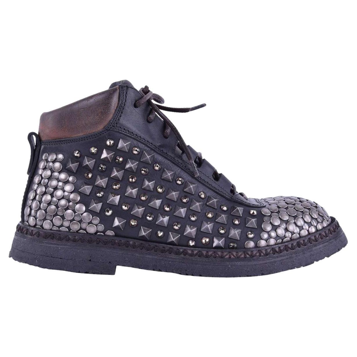 Dolce & Gabbana - Ankle Boots "Cortina" with Studs EUR 40 For Sale