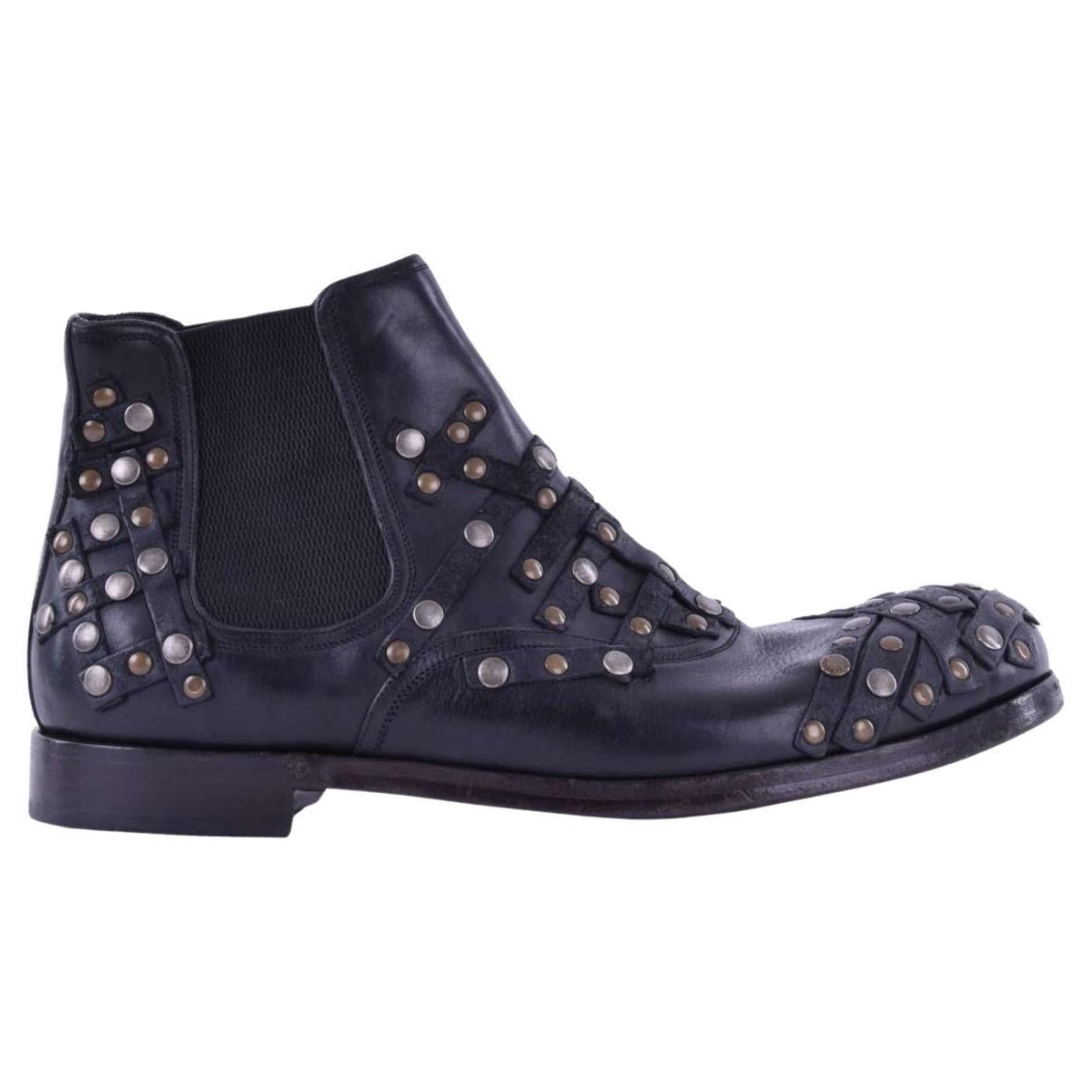 Dolce & Gabbana - Ankle Boots SIRACUSA with Studs EUR 40 For Sale