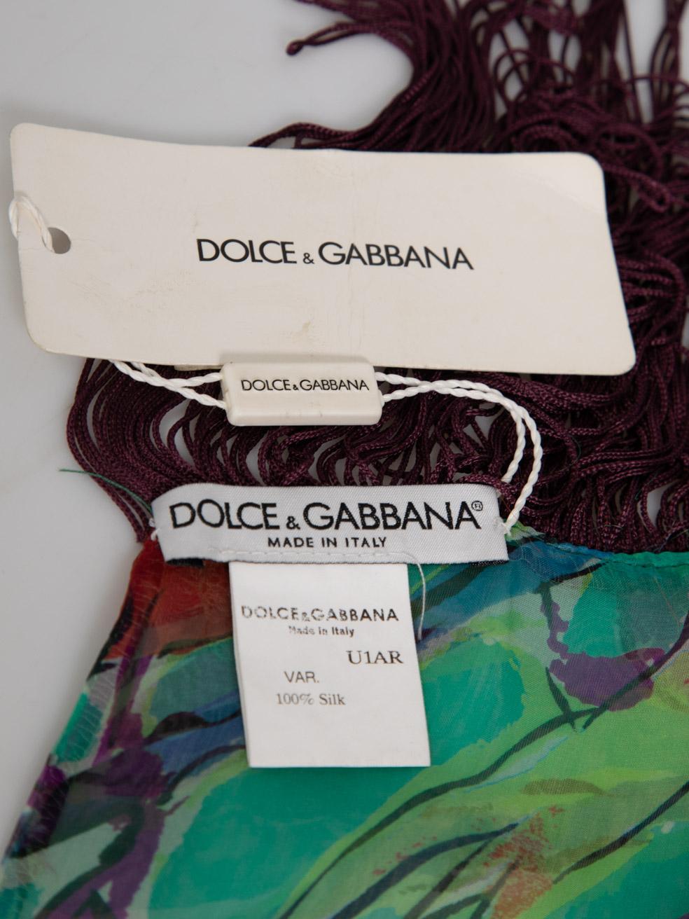 Dolce & Gabbana Apple Print Silk Scarf For Sale 2