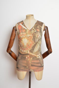 Dolce & Gabbana Archival Renaissance Medieval Knights Mesh Tank Top - Cami Vest