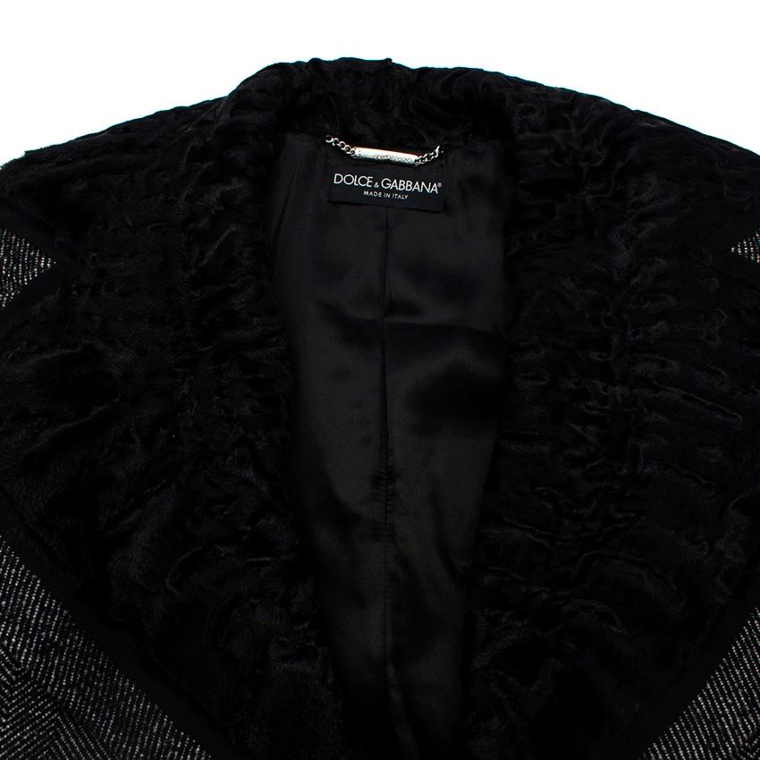 Chaqueta de tweed Dolce & Gabbana Astrakhan y Espiga en Excelente estado para la venta en London, GB