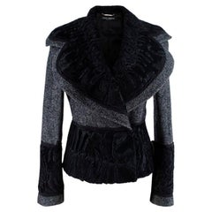 Chaqueta de tweed Dolce & Gabbana Astrakhan y Espiga