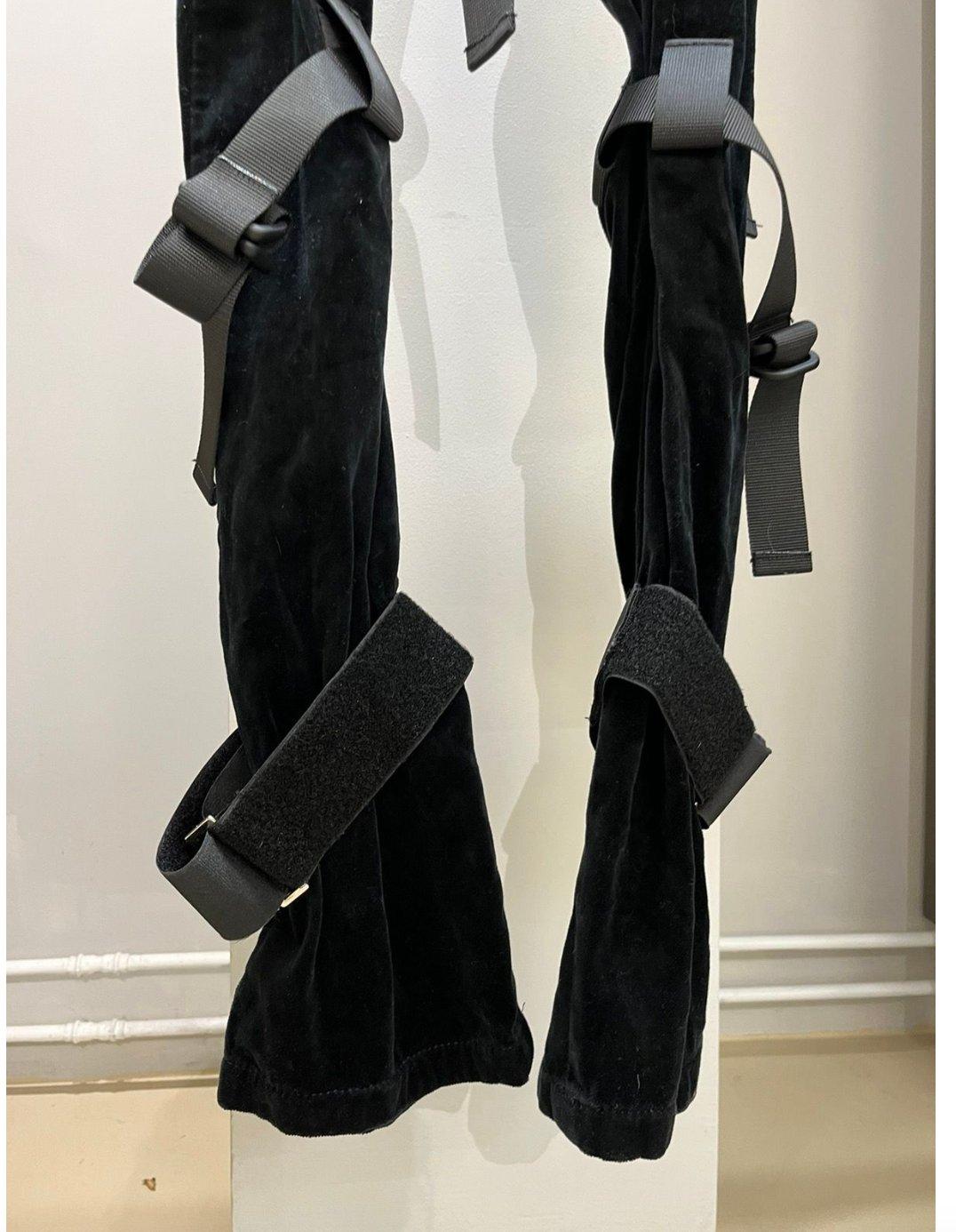 Dolce & Gabbana AW 2003 Velvet Bondage Trousers For Sale 1