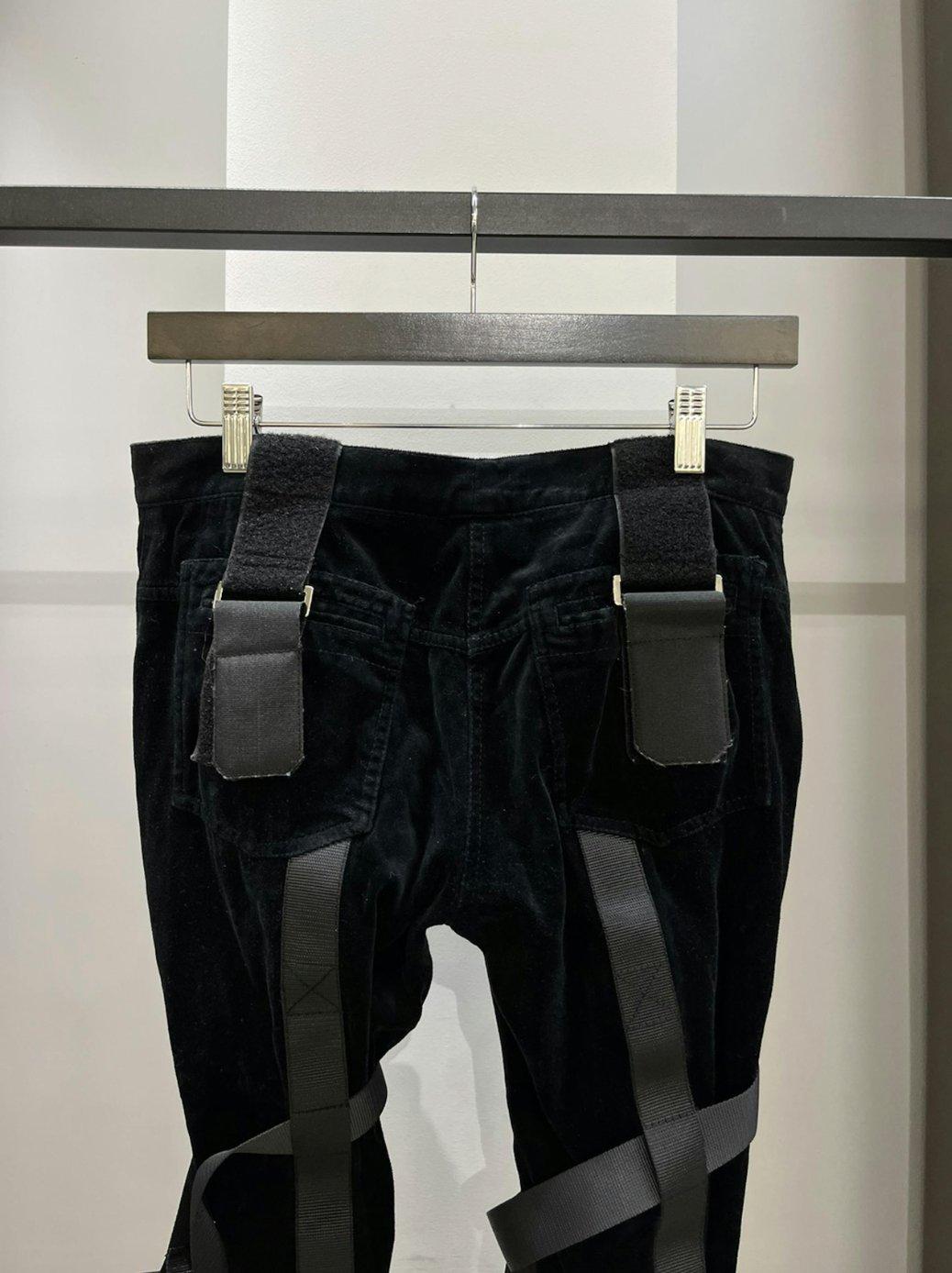 Dolce & Gabbana AW 2003 Velvet Bondage Trousers For Sale 5