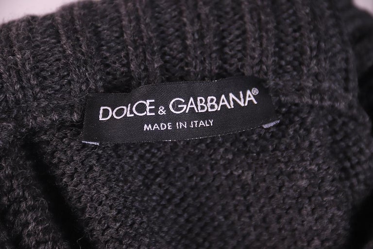 AW 2003 Dolce and Gabbana OG Spiral Zip Chunky Sweater For Sale at