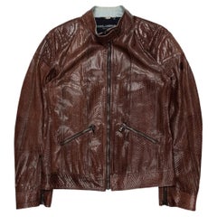 Dolce & Gabbana AW2005 Real Python Leather Jacket
