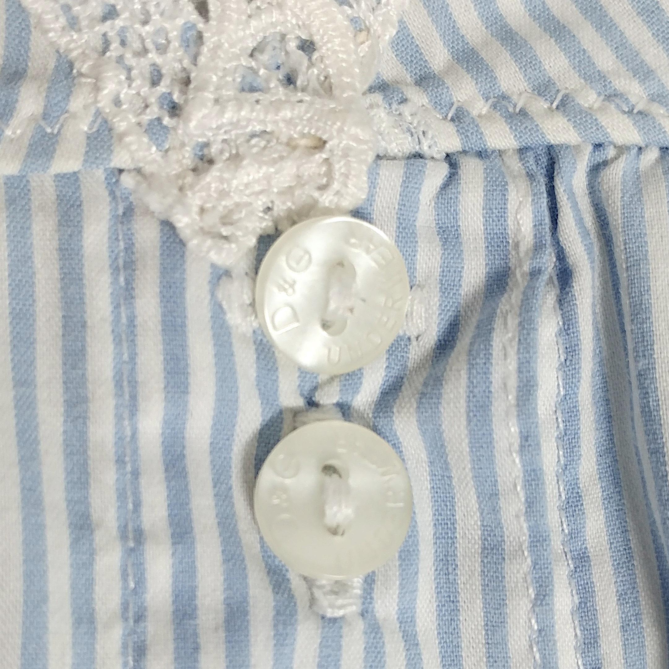 DOLCE & GABBANA – Azure Cotton Babydoll with Adjustable Straps  Size S/M 2