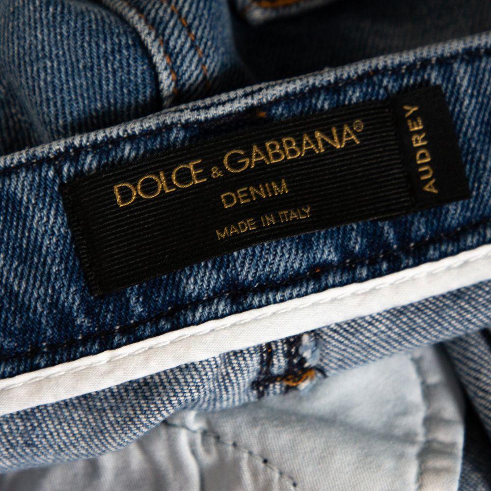 Dolce & Gabbana Azure Stretch Denim Pretty Fit Jeans IT 42 In New Condition In Dubai, Al Qouz 2