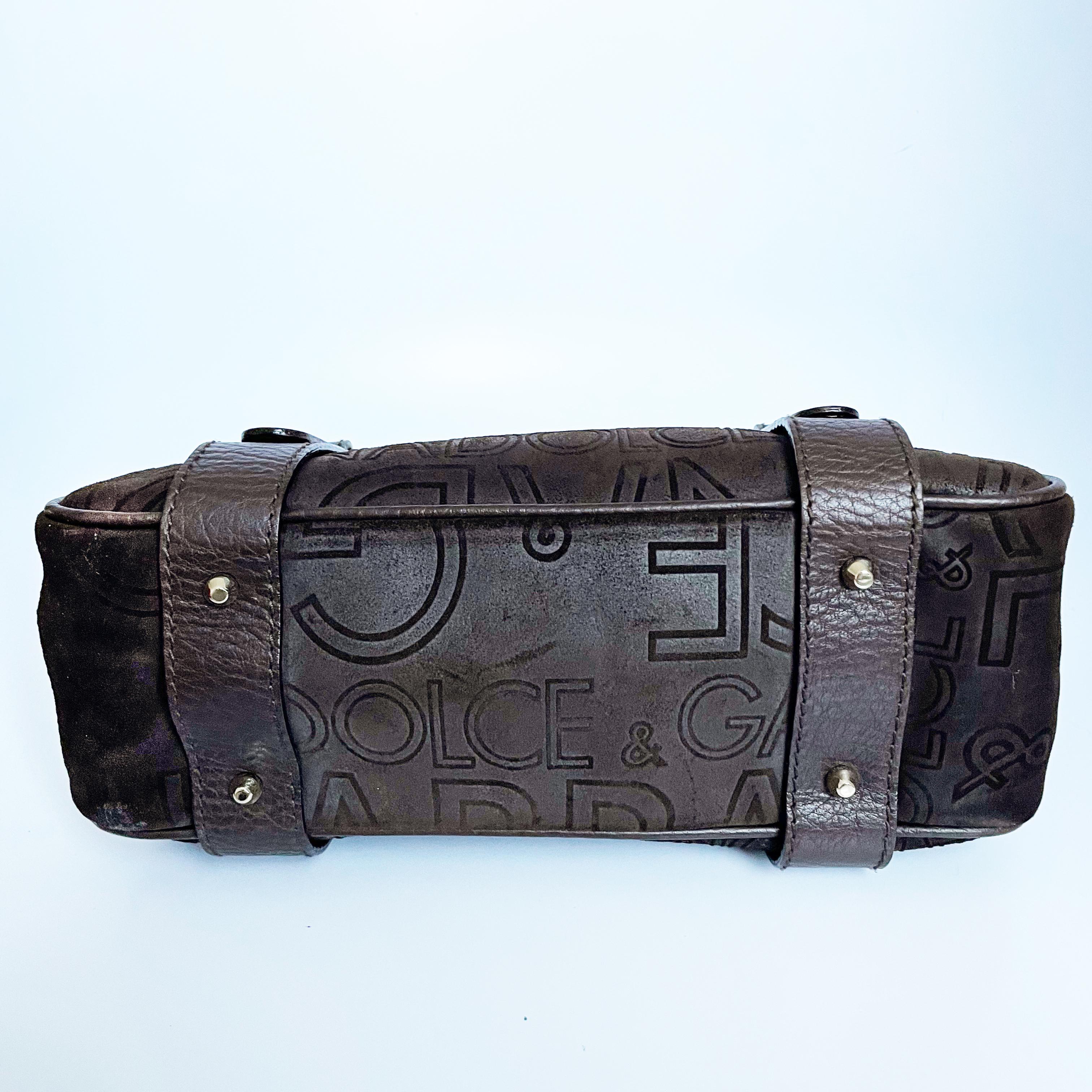 Dolce & Gabbana Bag D-Ring Flap Bag Leather Satchel Logo Stamp with COA  For Sale 2