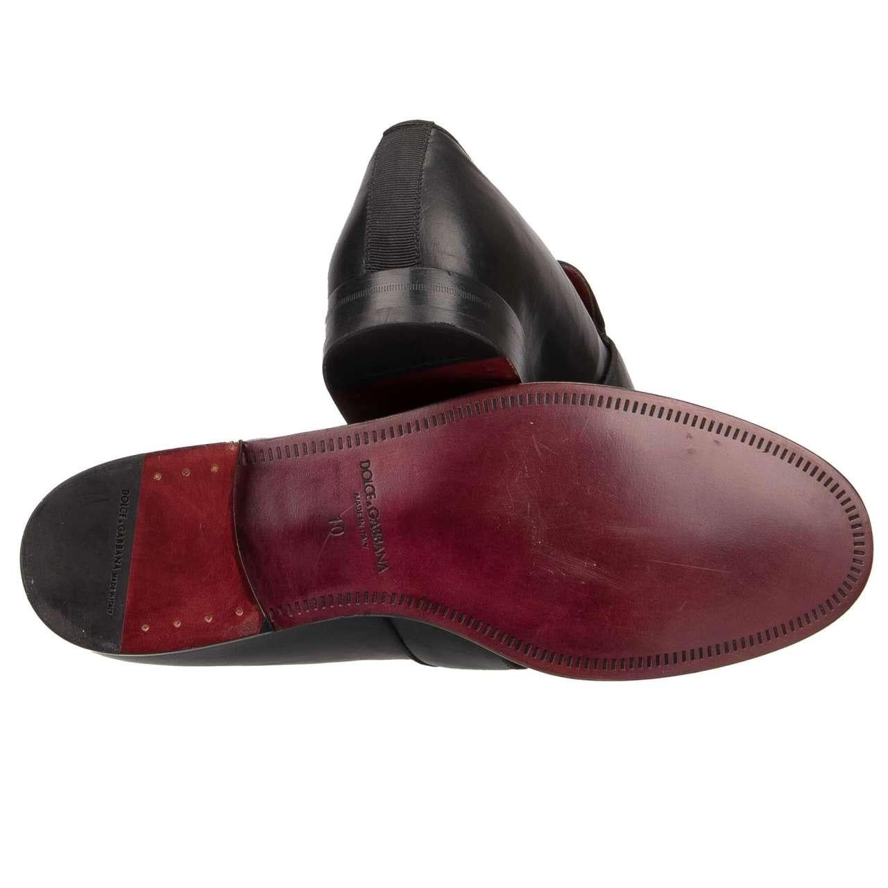 Dolce & Gabbana - Baroque DG Logo Loafer Shoes MILANO Black EUR 42 For Sale 2