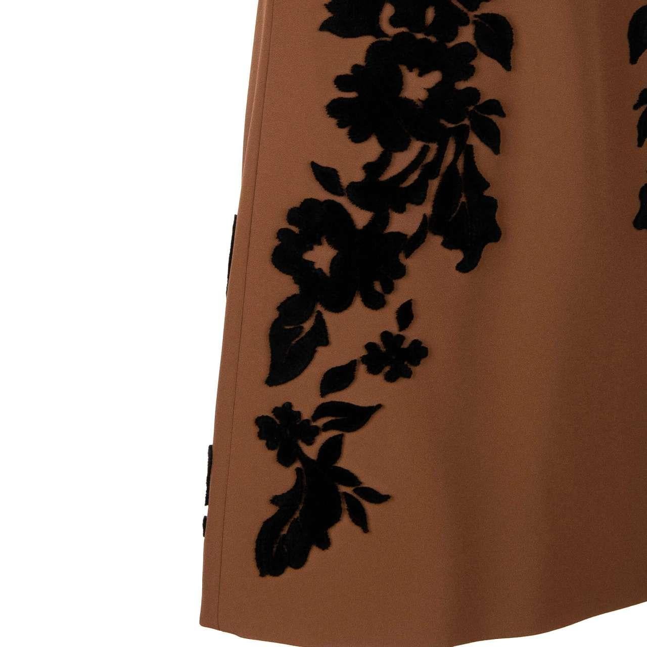 Dolce & Gabbana - Baroque Embroidery Dress Brown IT 36 For Sale 1