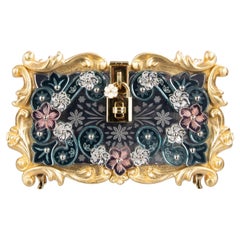 Dolce & Gabbana - Baroque Mirror Flower Plexiglas Bag DOLCE BOX Gold