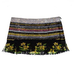 Dolce & Gabbana Perlenbesetzter Minirock mit Kristallen und Quasten, Frühjahr/Sommer 2000