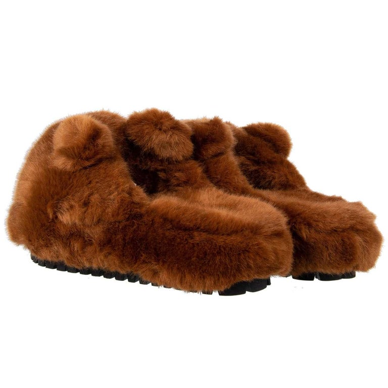 Dolce & Gabbana Pink Faux Fur Leather High Heels Boots Shoes main image 1