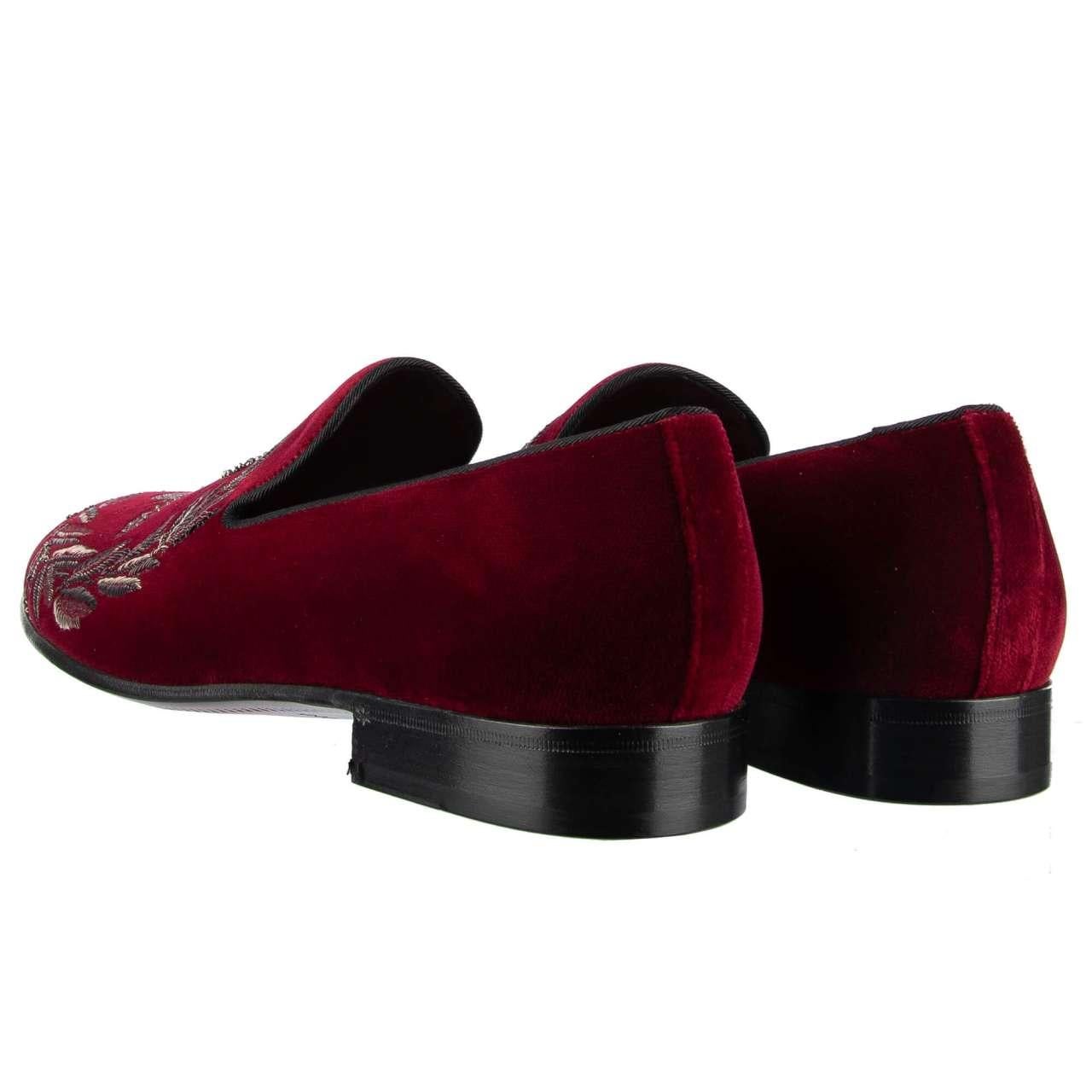 Dolce & Gabbana - Bee and Crown Loafer MILANO Red EUR 40 For Sale 1