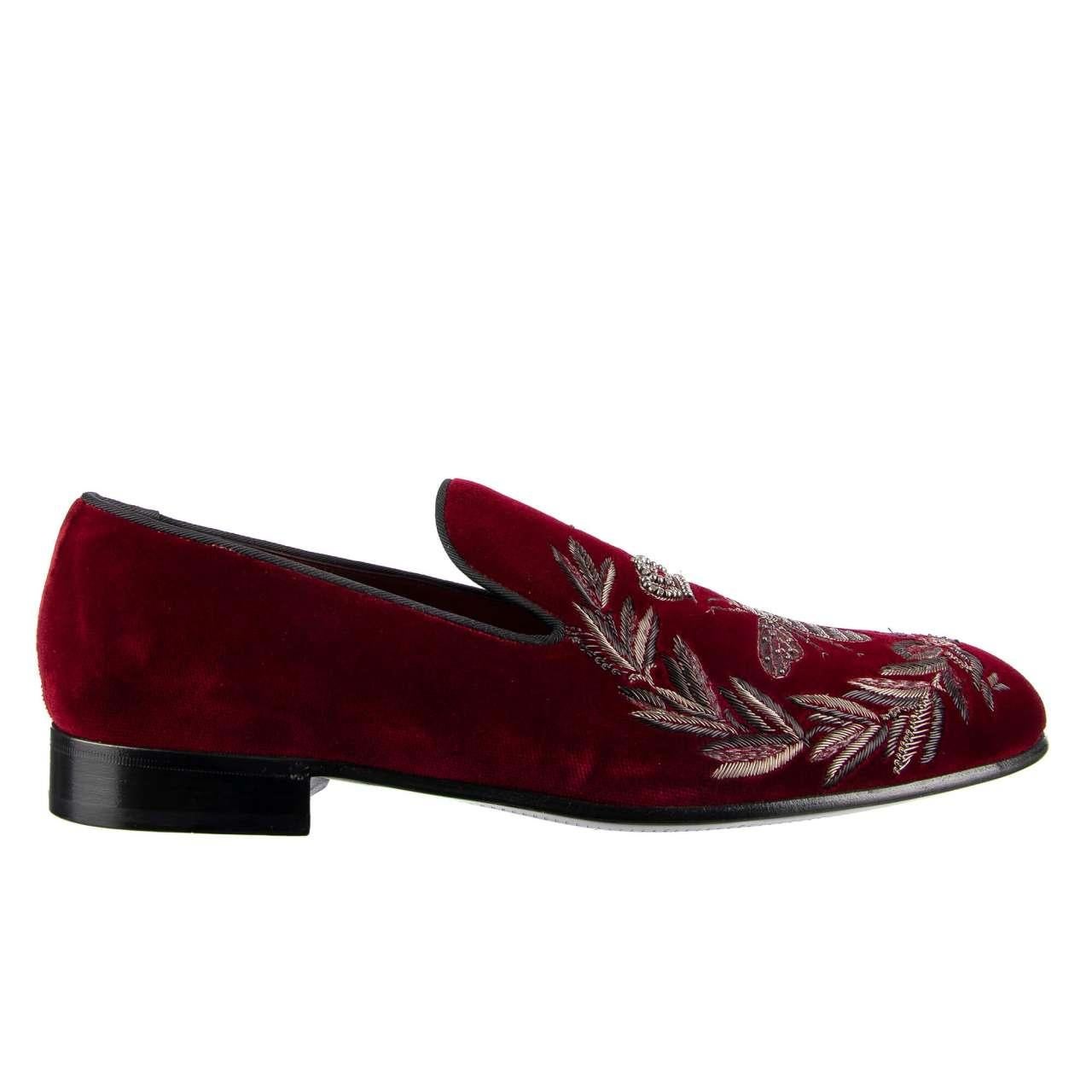 Dolce & Gabbana - Bee and Crown Loafer MILANO Red EUR 40 For Sale 2