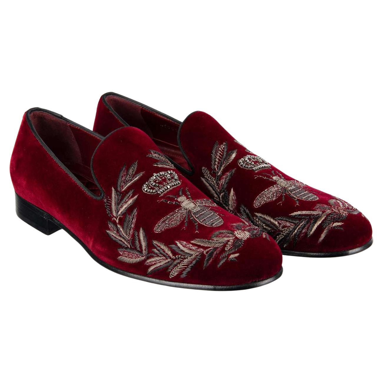 Dolce & Gabbana - Bee and Crown Loafer MILANO Red EUR 40 For Sale