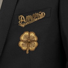 Dolce & Gabbana - Bienen Krone Blazer Smoking GOLD Schwarz 48 US 38 M