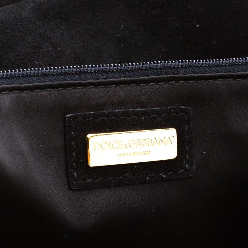 Dolce & Gabbana Beige/Black Leopard Print Calfhair LargeSicily Top Handle Bag 3