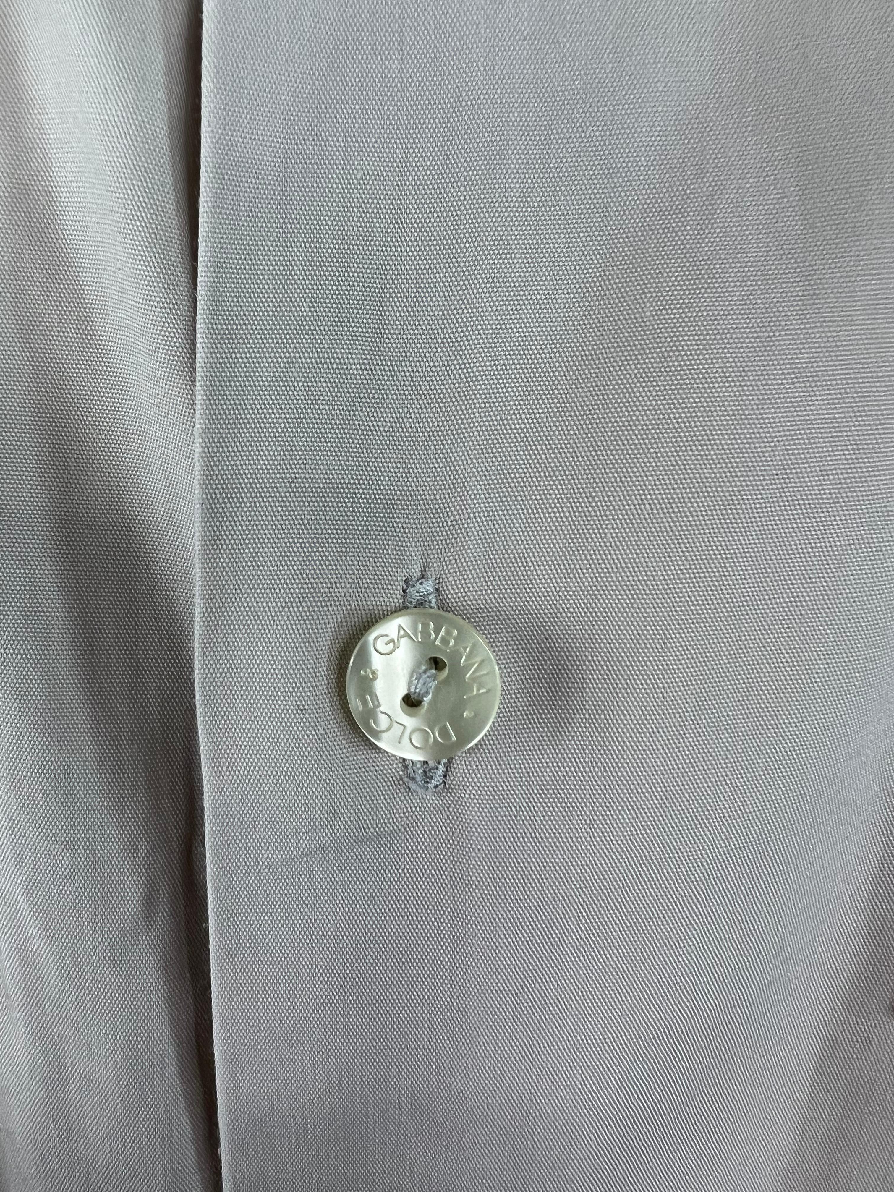Dolce & Gabbana Beige Button Down Shirt  In Excellent Condition For Sale In Beverly Hills, CA