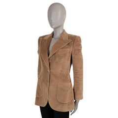 DOLCE & GABBANA beige cotton 2024 TURLINGTON CORDUROY Blazer Jacket 42 M