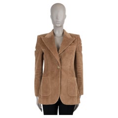 DOLCE & GABBANA beige cotton 2024 TURLINGTON CORDUROY Blazer Jacket 42 M
