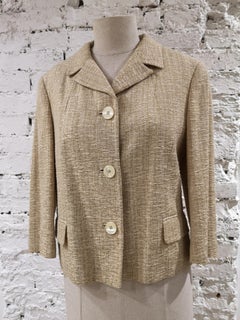 Dolce & Gabbana beige cotton jacket