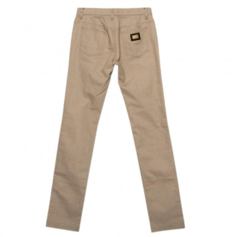 Dolce & Gabbana Beige Denim Cute Fit Jeans S For Sale 2