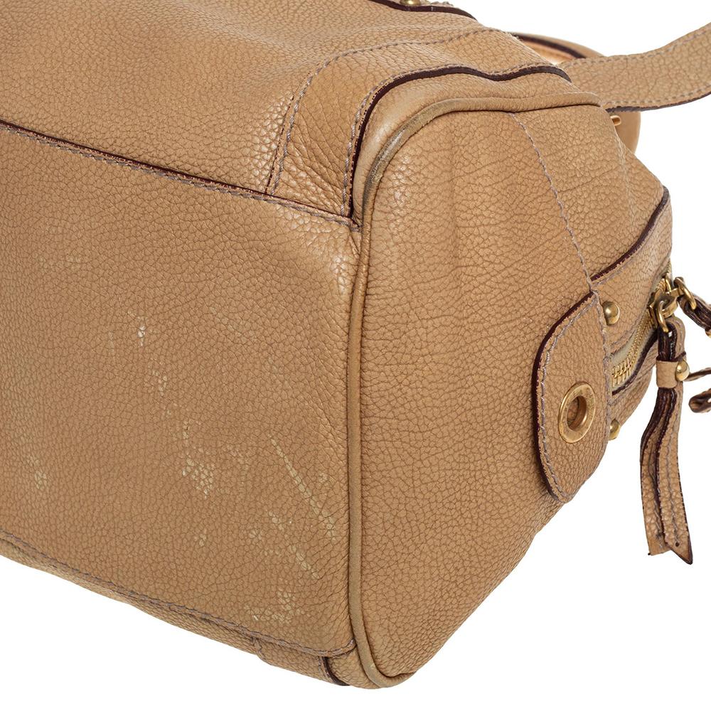 Dolce & Gabbana Miss Easy Way Boston Tasche aus beigefarbenem genarbtem Leder 5