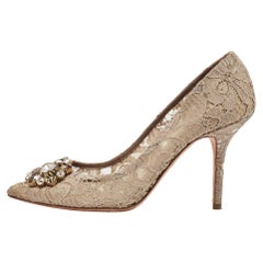 Dolce & Gabbana Beige Spitze Belluci Pumps Größe 40