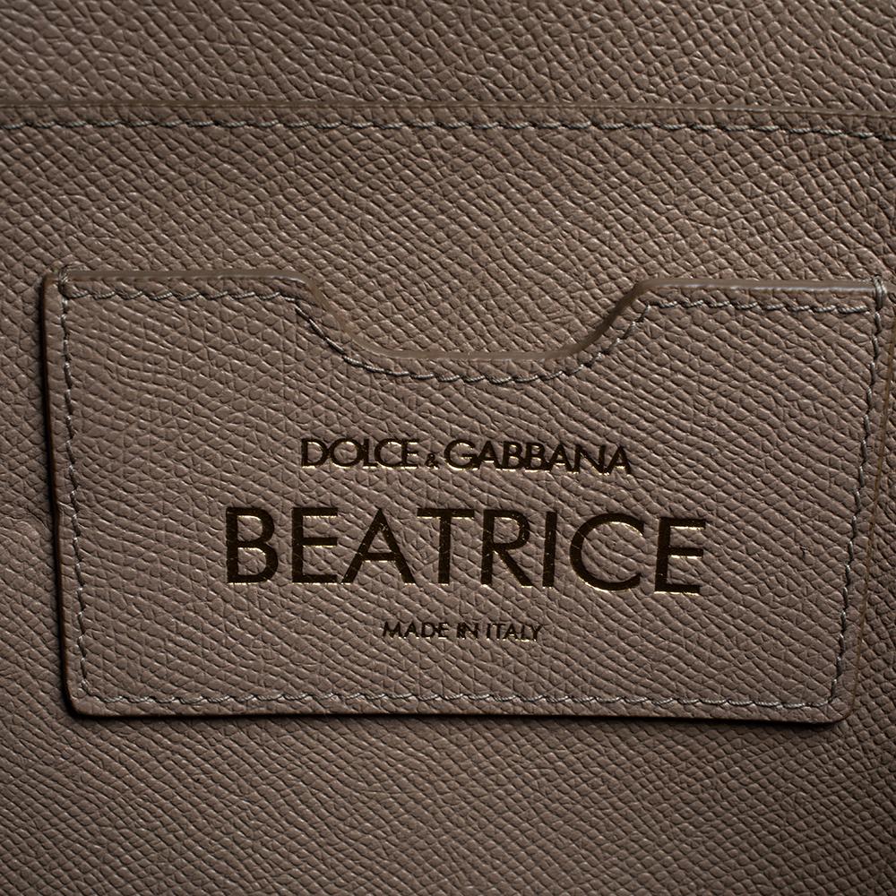 Dolce & Gabbana Beige Leather Beatrice Tote 5