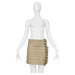 Mini-jupe Dolce & Gabbana avec ceintures en cuir beige, 2003