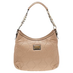 Dolce & Gabbana Beige Leather Miss Charles Hobo