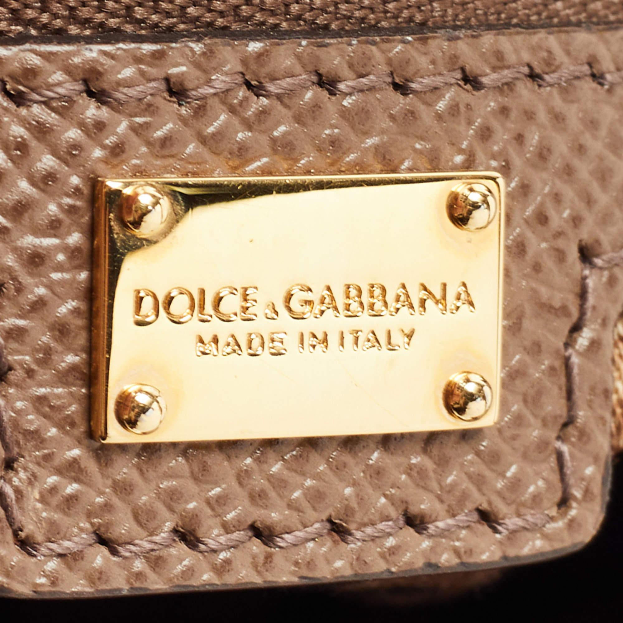 Dolce & Gabbana Beige Leather Miss Escape Tote 4