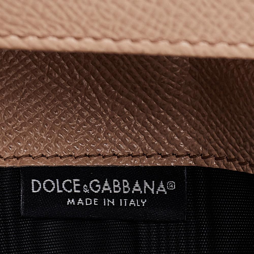 Dolce & Gabbana Beige Leather Miss Sicily Von Wallet on Chain 3