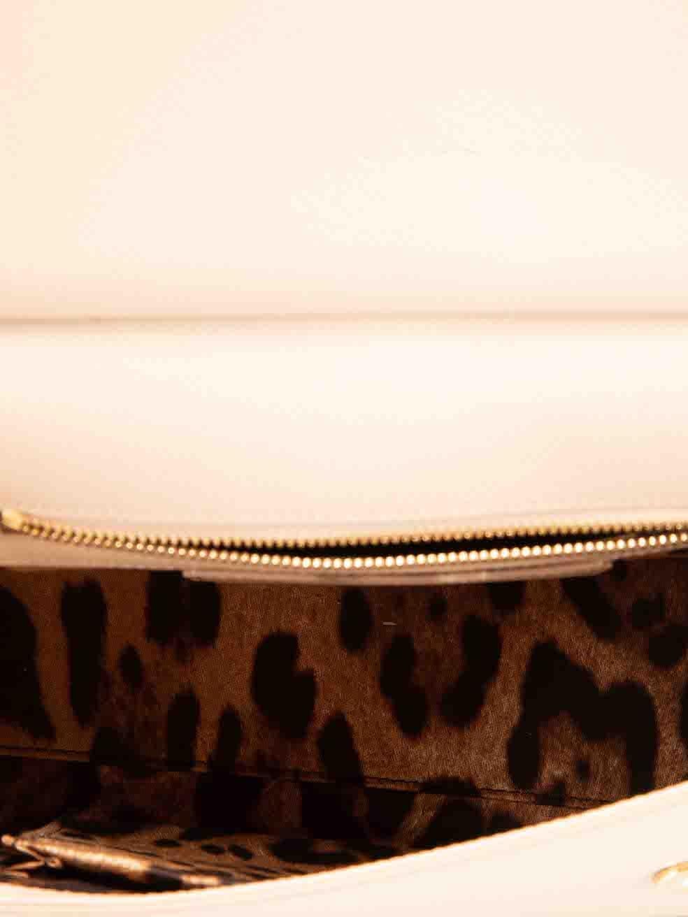 Dolce & Gabbana Beige Leather Sicily Top Handle Bag For Sale 1